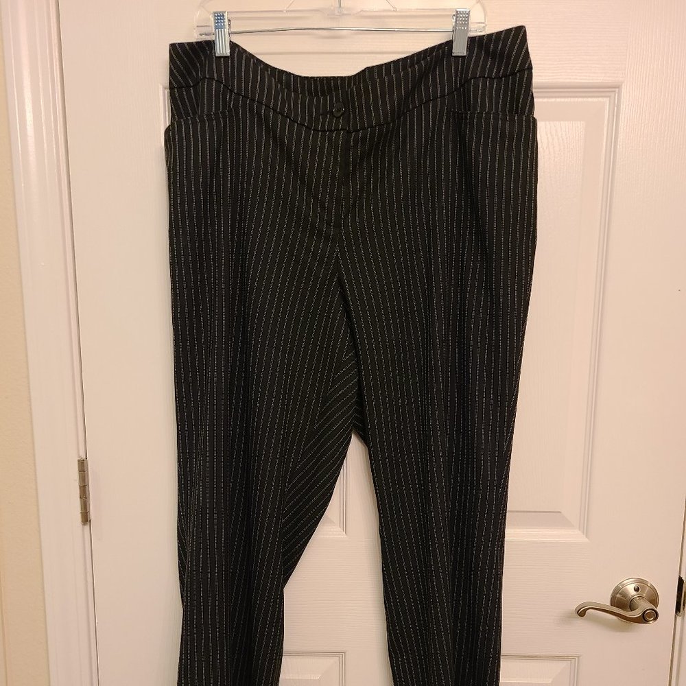 Lane Bryant Business Slacks Pinstripe Straight Leg Pants Plus Size 18